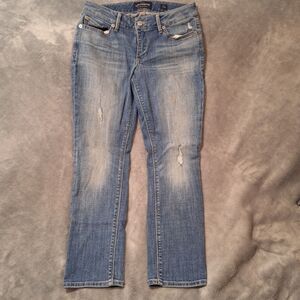 LUCKY BRANS Lolita Crop Women Jeans Sz 4/27 Low Rise Distressed